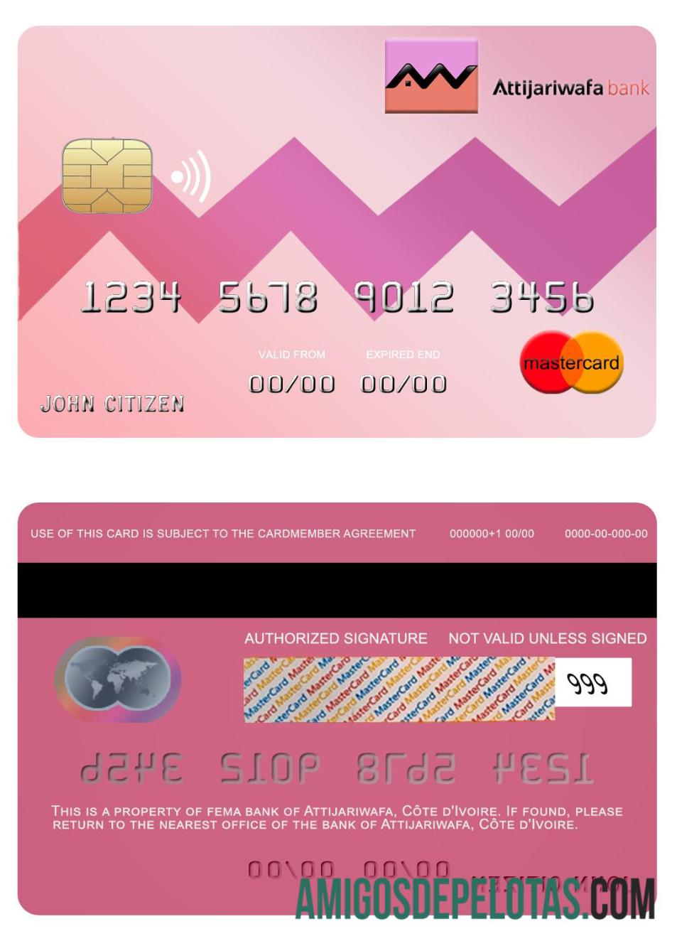 Costa do Marfim Attijariwafa Bank Mastercard exemplo